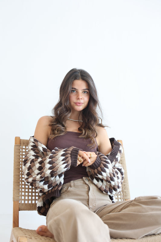 Inés | Cárdigan oversize de manga ancha