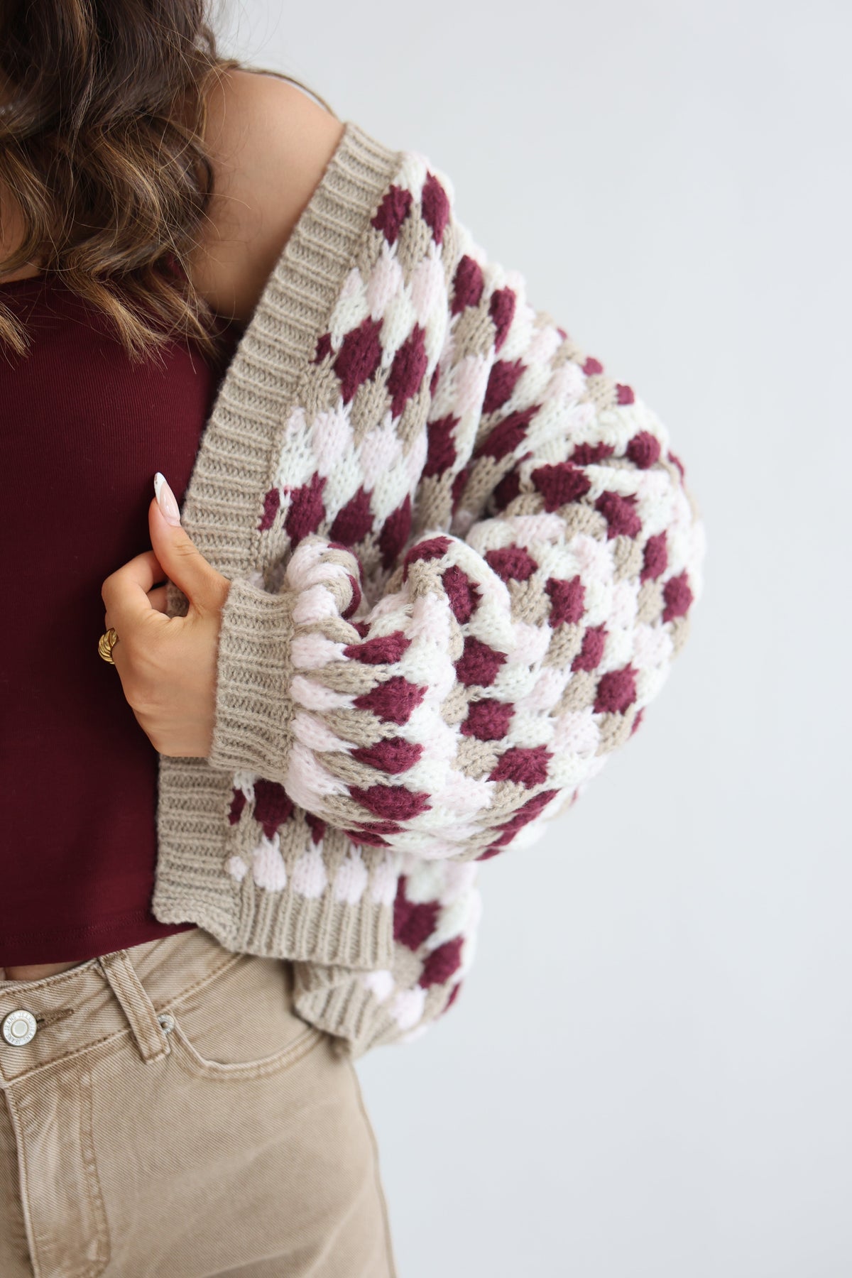 Inés | Cárdigan oversize de manga ancha