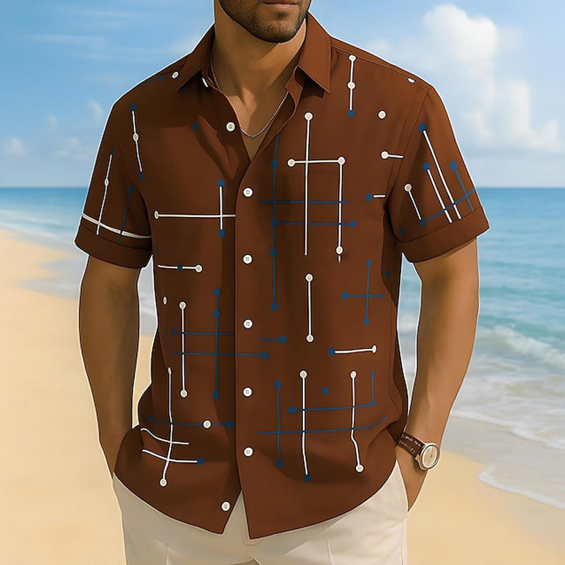 Javier | Camisa geométrica de verano para hombre