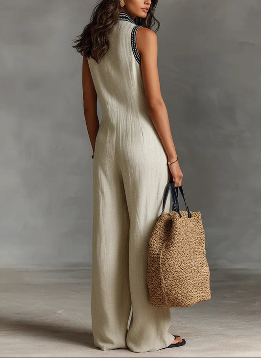 Martina | Mono beige de cuello alto