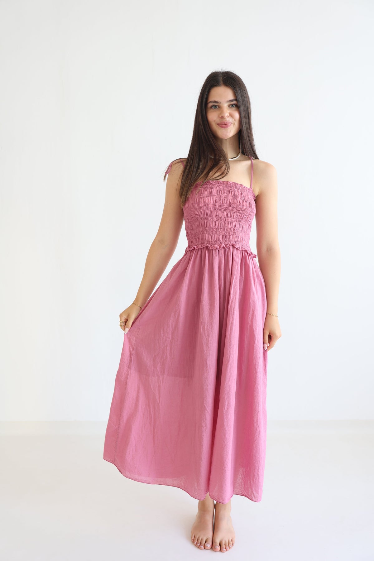 Vestido Midi de Algodón Soft Horizon