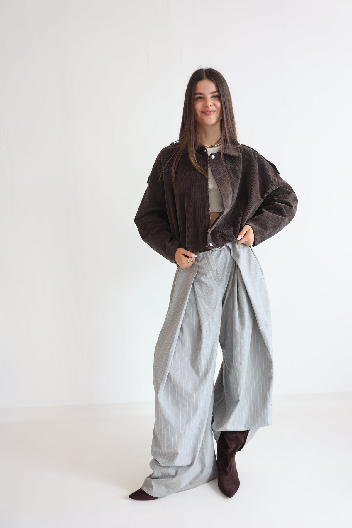 Chaqueta Bomber de Pana Oversize