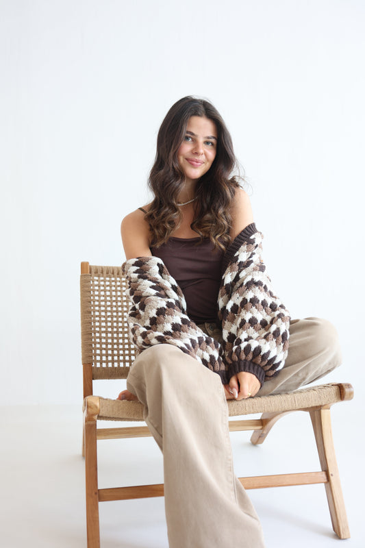 Inés | Cárdigan oversize de manga ancha