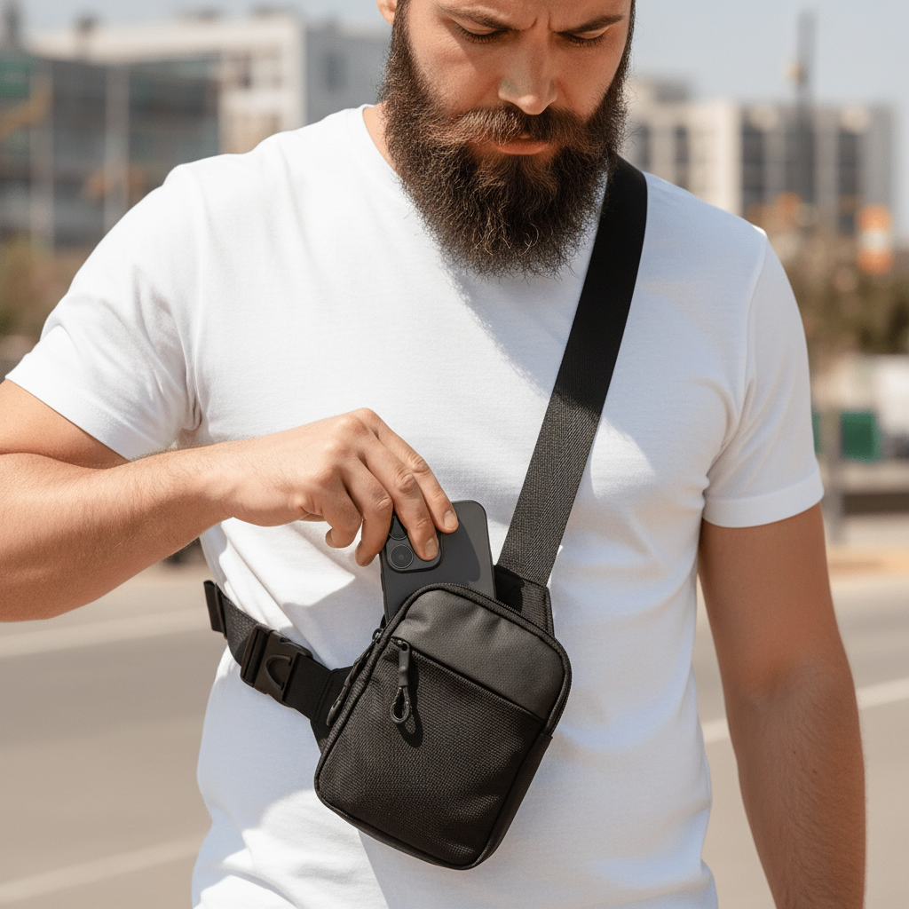 Bolso bandolera antirrobo resistente al agua