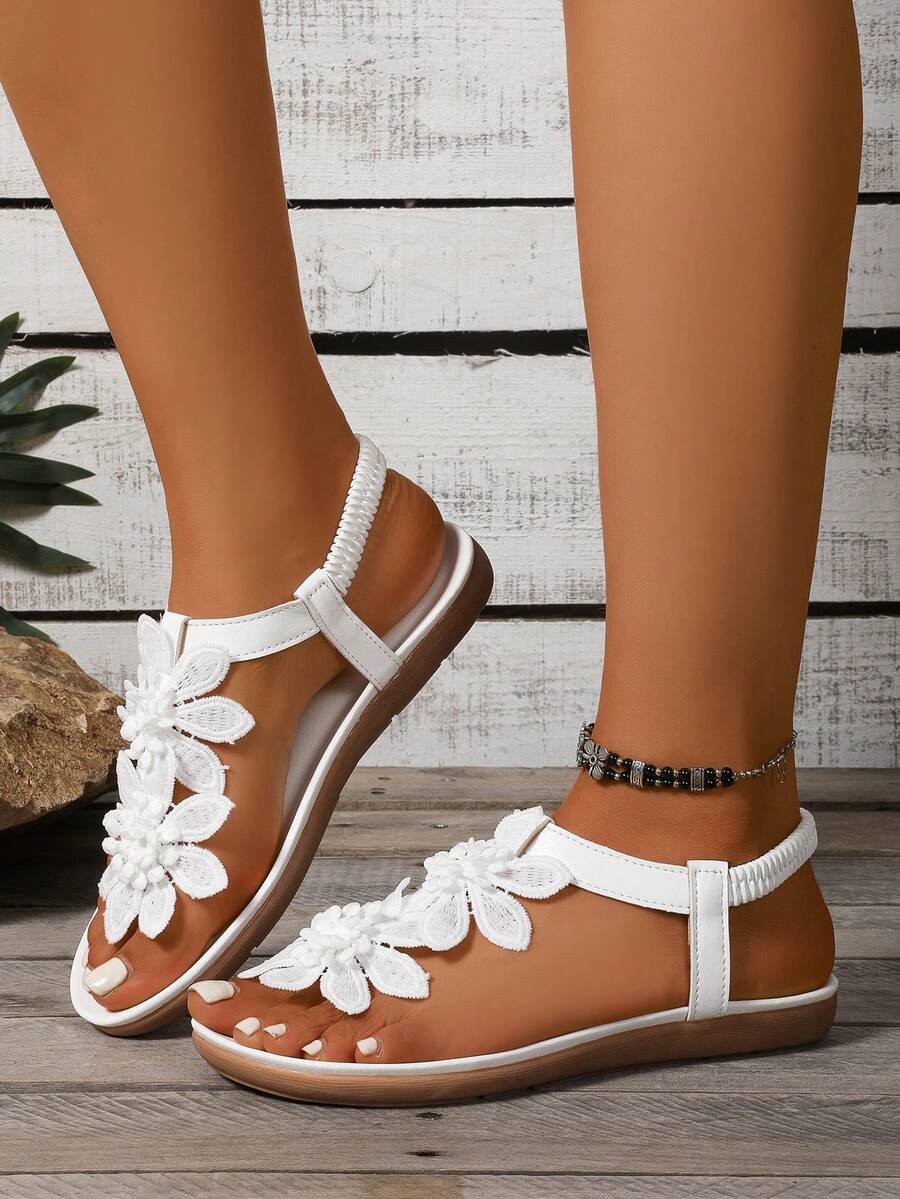Sandalias Florette | Flores y Tira en T