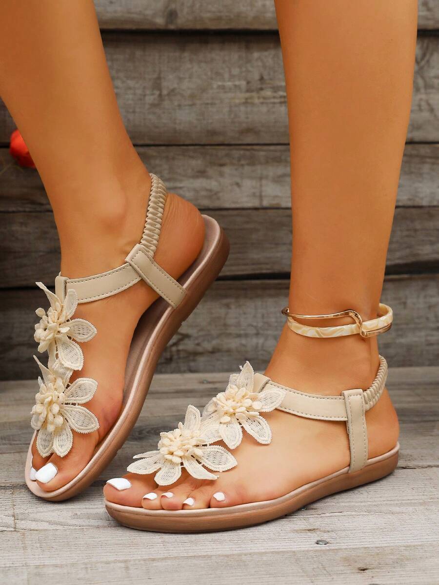 Sandalias Florette | Flores y Tira en T