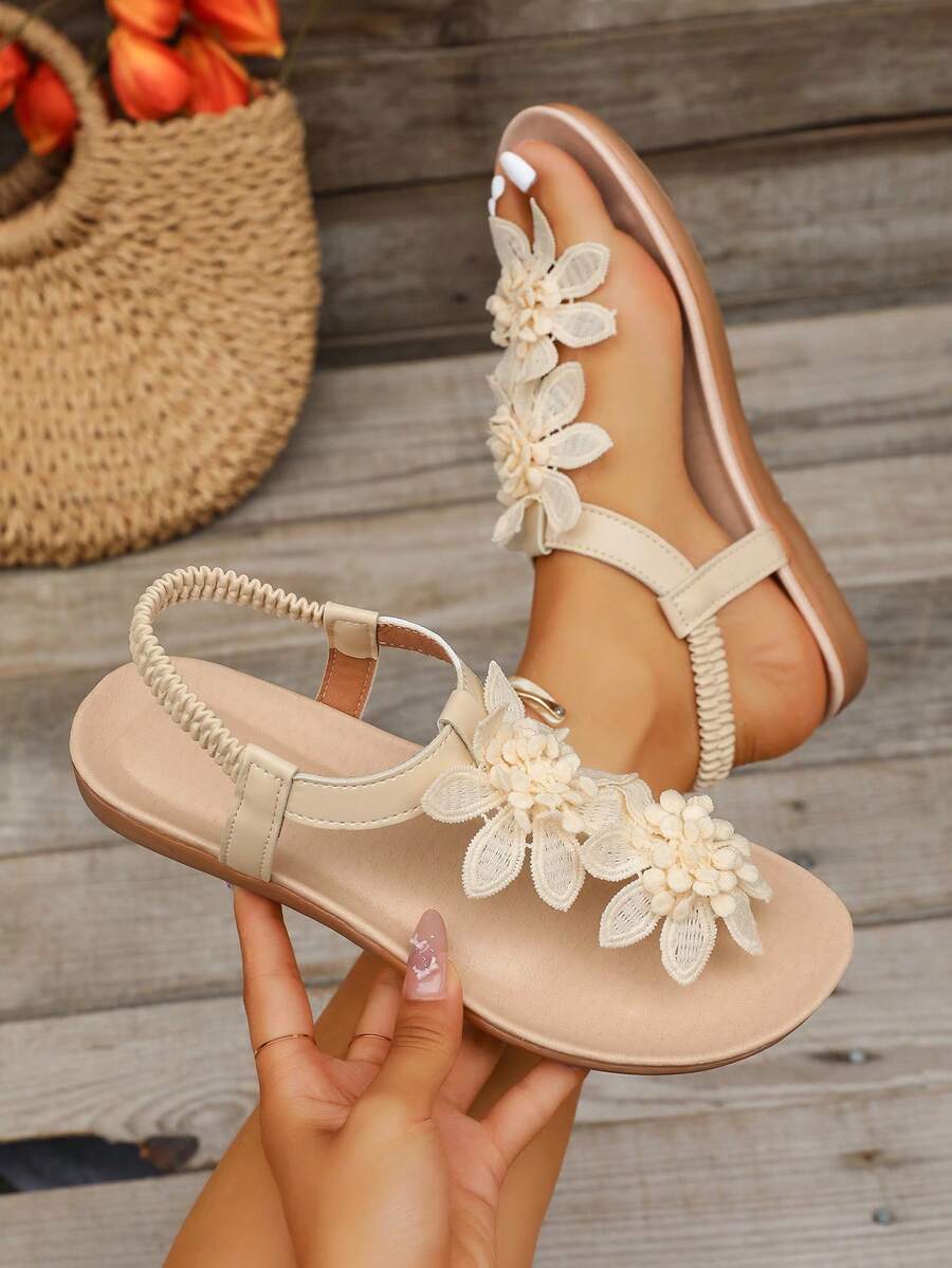 Sandalias Florette | Flores y Tira en T