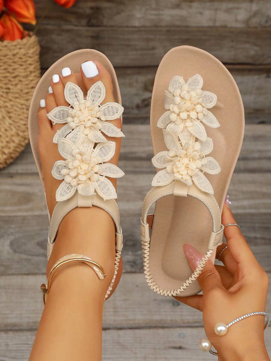 Sandalias Florette | Flores y Tira en T