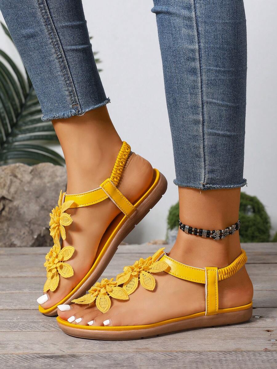 Sandalias Florette | Flores y Tira en T