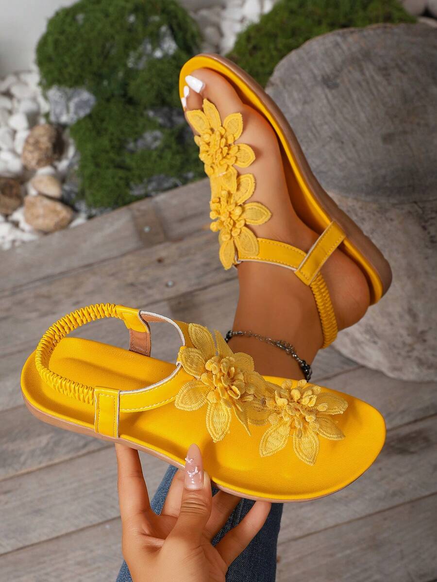 Sandalias Florette | Flores y Tira en T