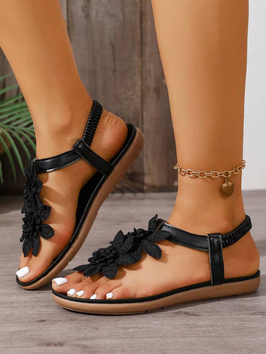 Sandalias Florette | Flores y Tira en T