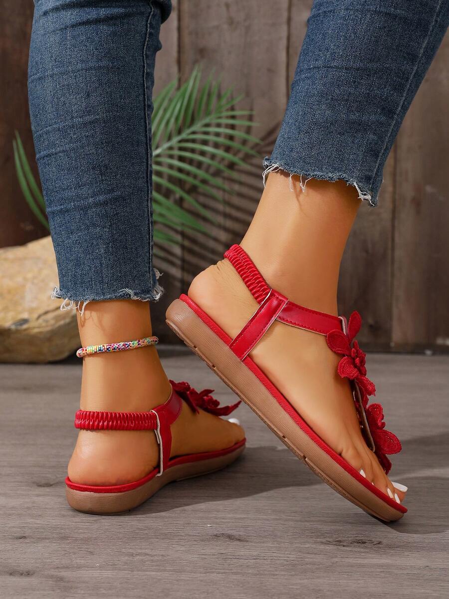 Sandalias Florette | Flores y Tira en T