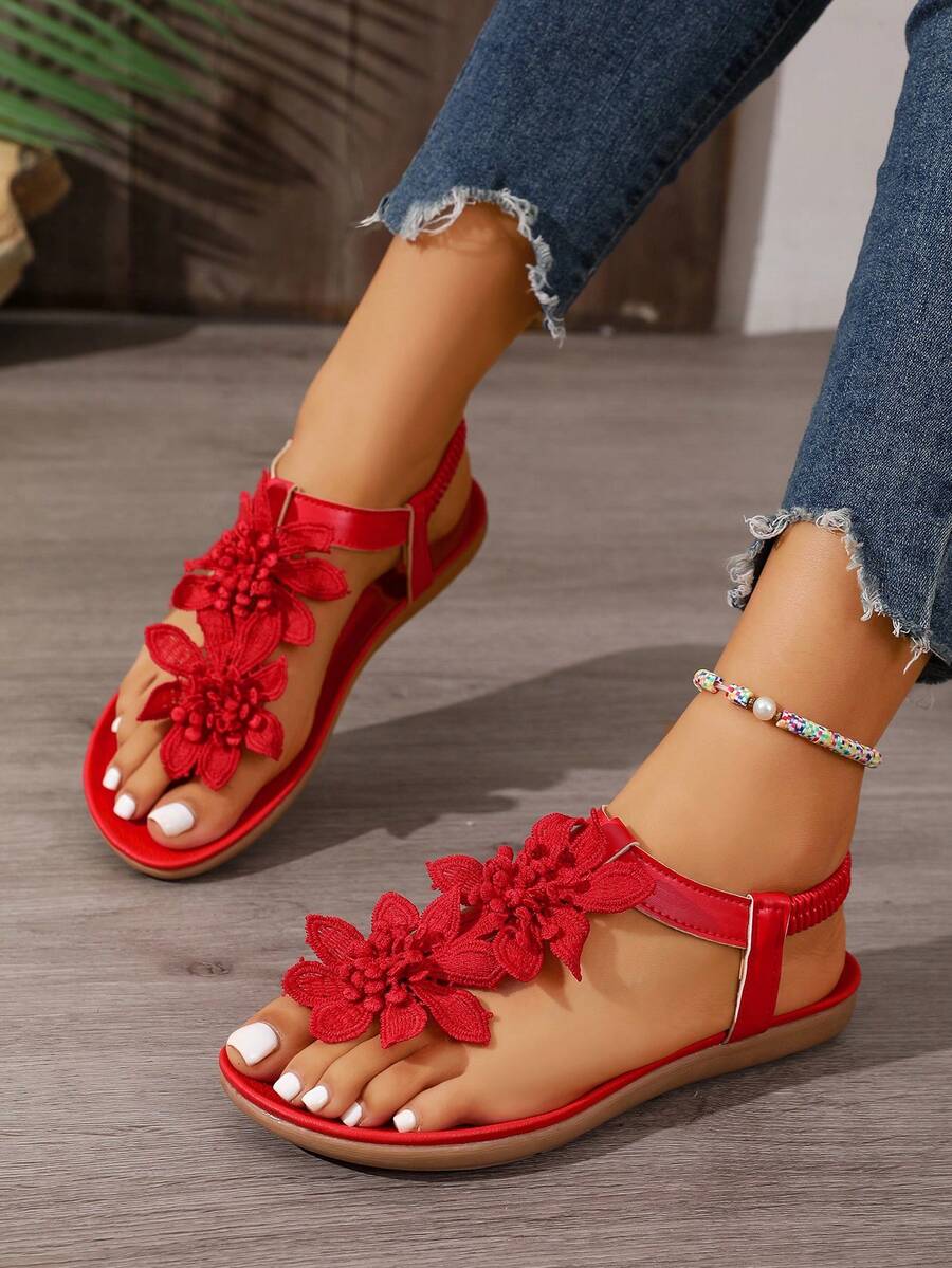 Sandalias Florette | Flores y Tira en T