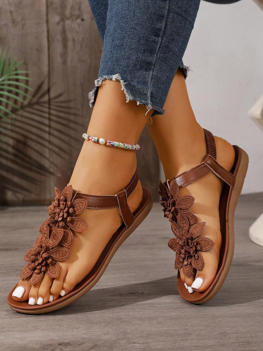 Sandalias Florette | Flores y Tira en T