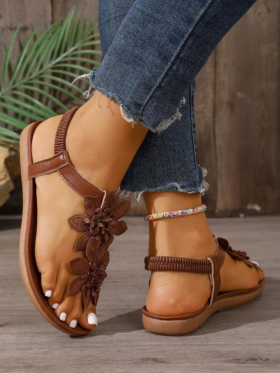 Sandalias Florette | Flores y Tira en T