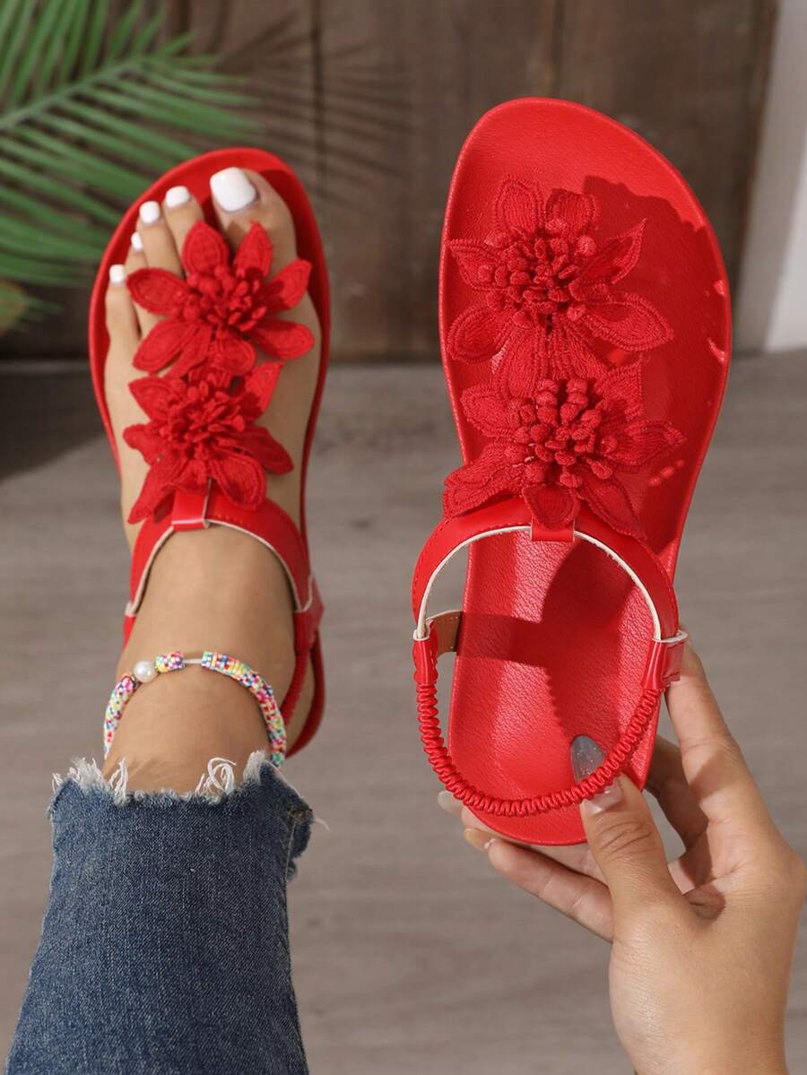 Sandalias Florette | Flores y Tira en T