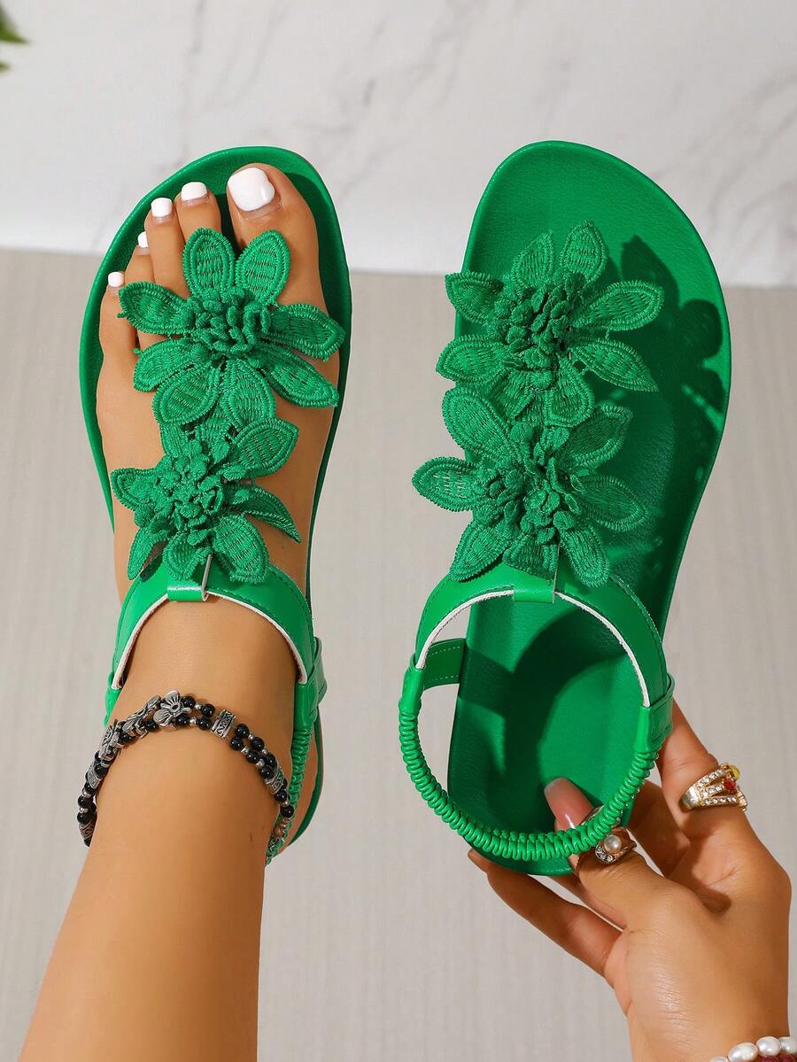 Sandalias Florette | Flores y Tira en T