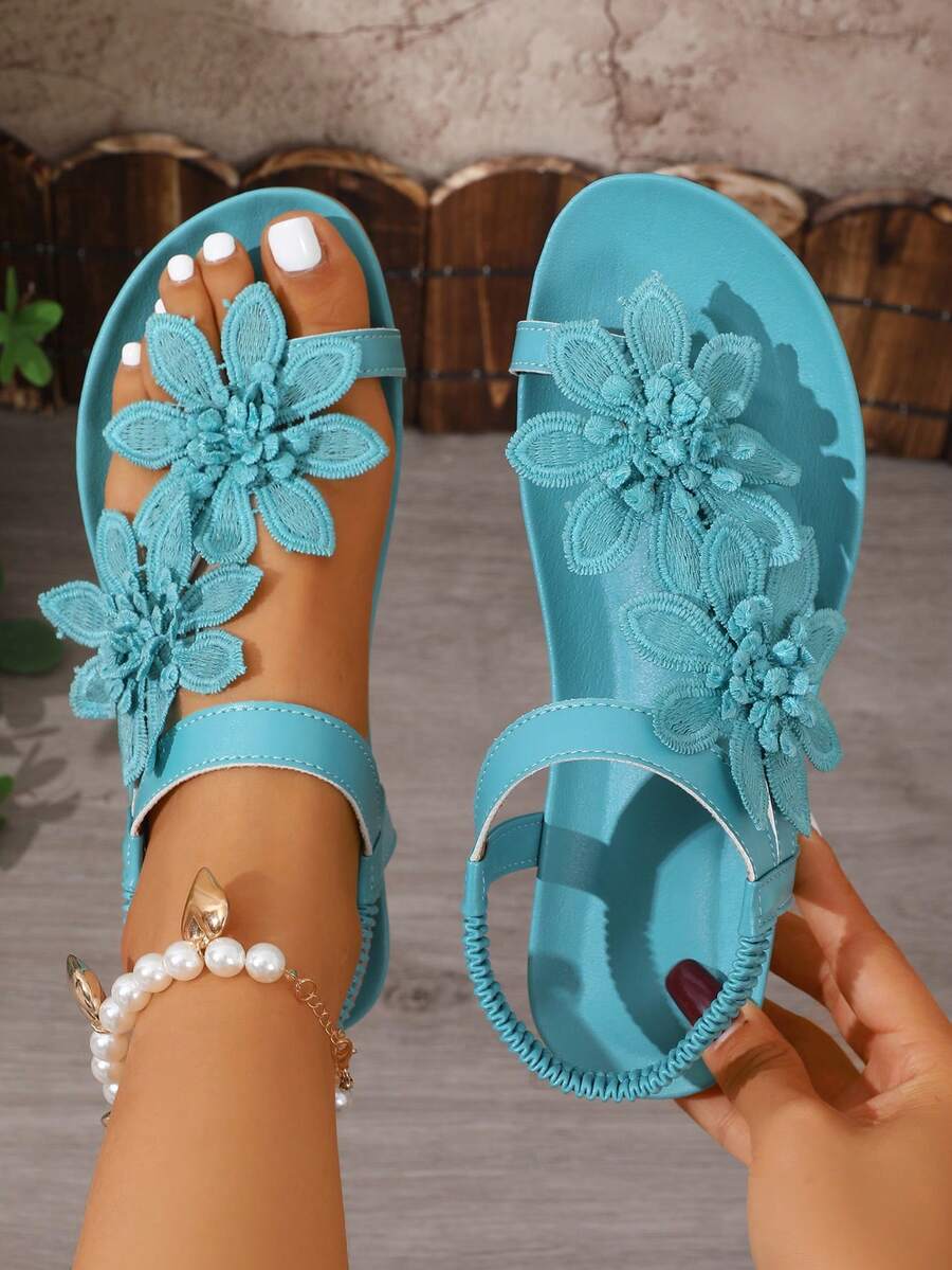 Sandalias Florette | Flores y Tira en T