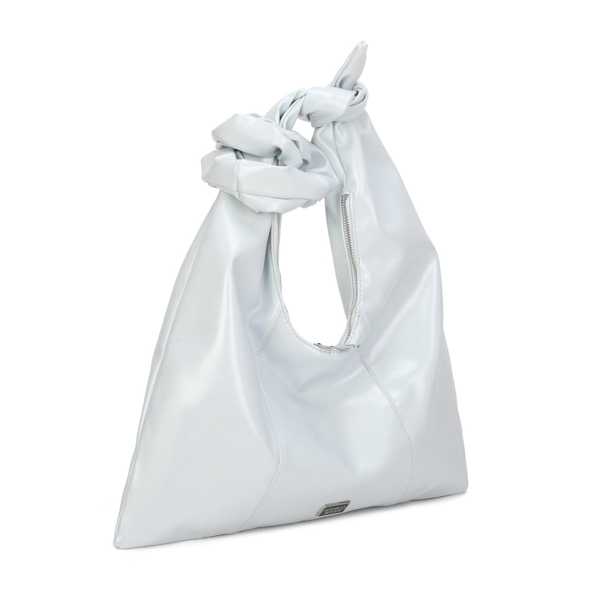 Bolso de hombro tipo saco suave en ecopiel con asa de nudos
