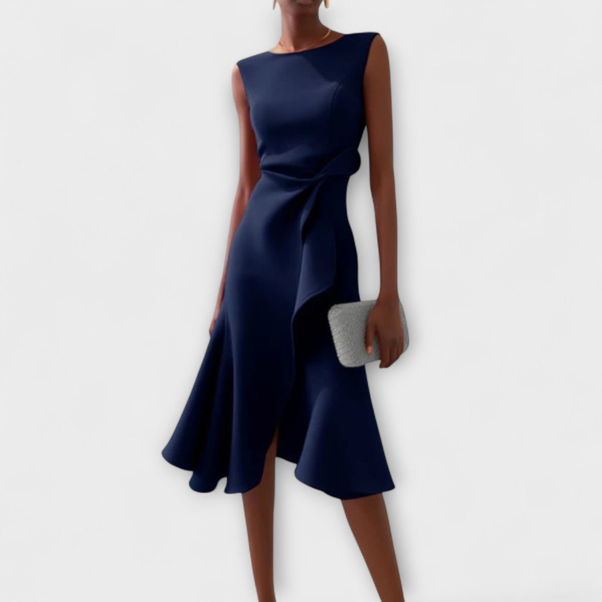 Valeria | Vestido midi drapeado