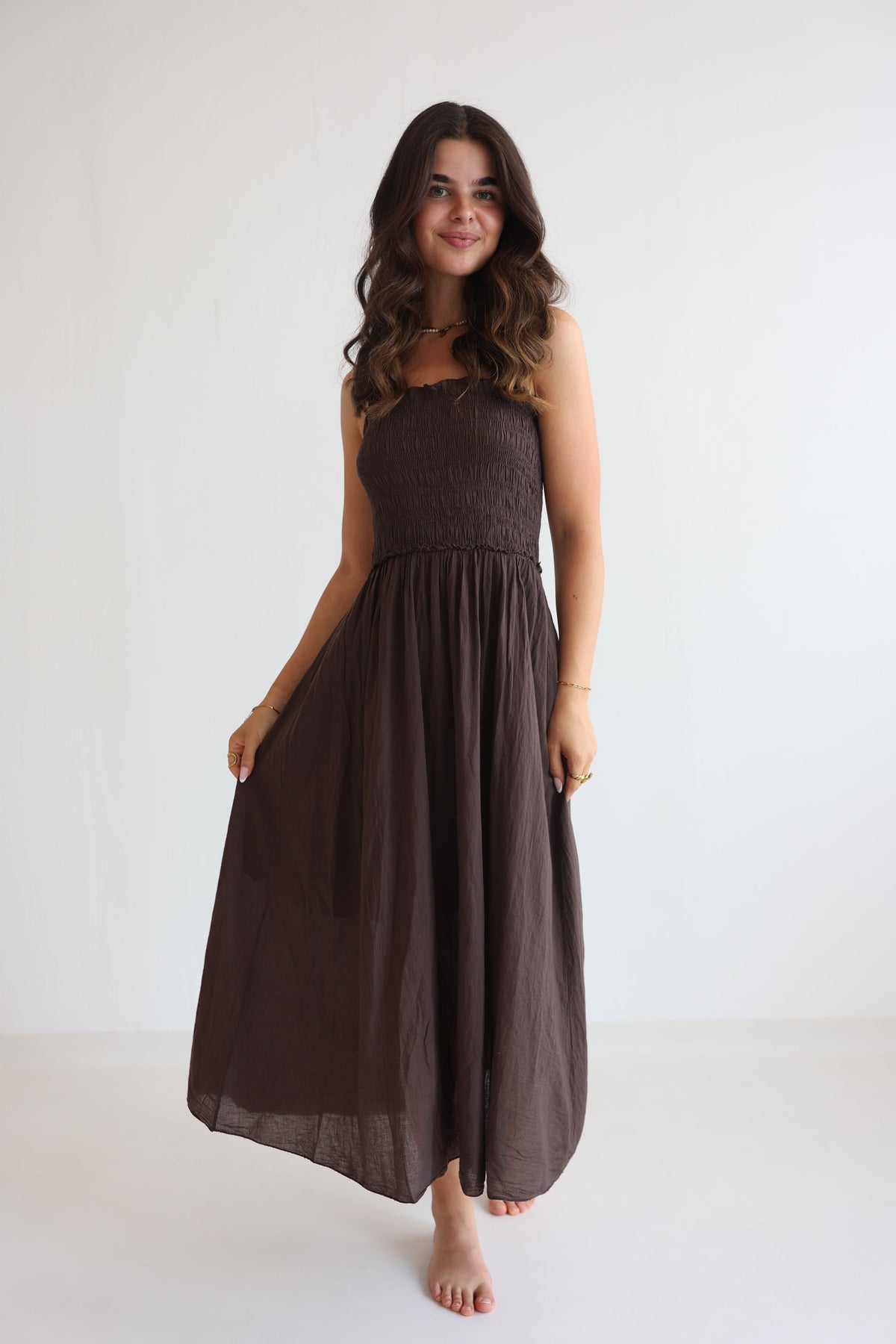 Vestido Midi de Algodón Soft Horizon
