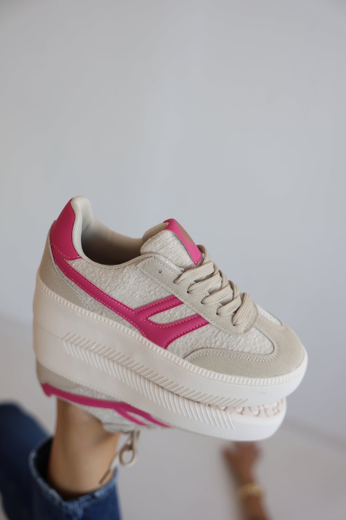 Zapatillas Sonrisa Rosa con Plataforma