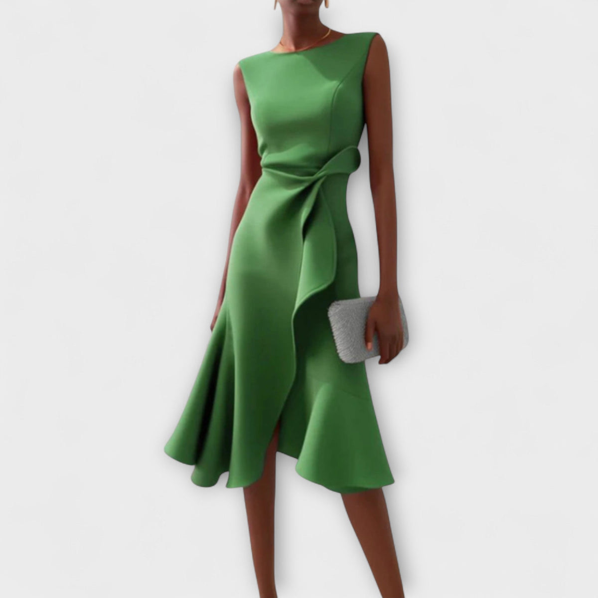 Valeria | Vestido midi drapeado