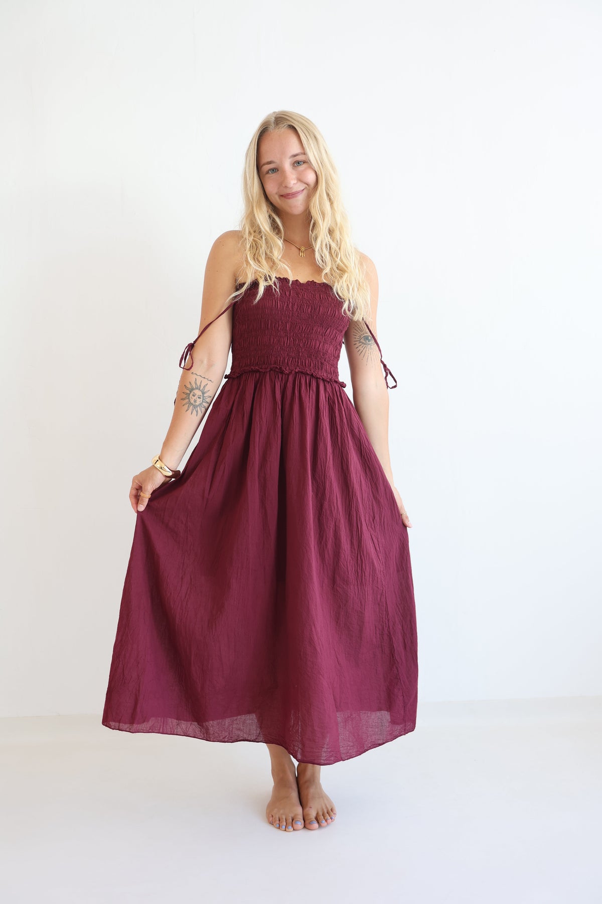 Vestido Midi de Algodón Soft Horizon