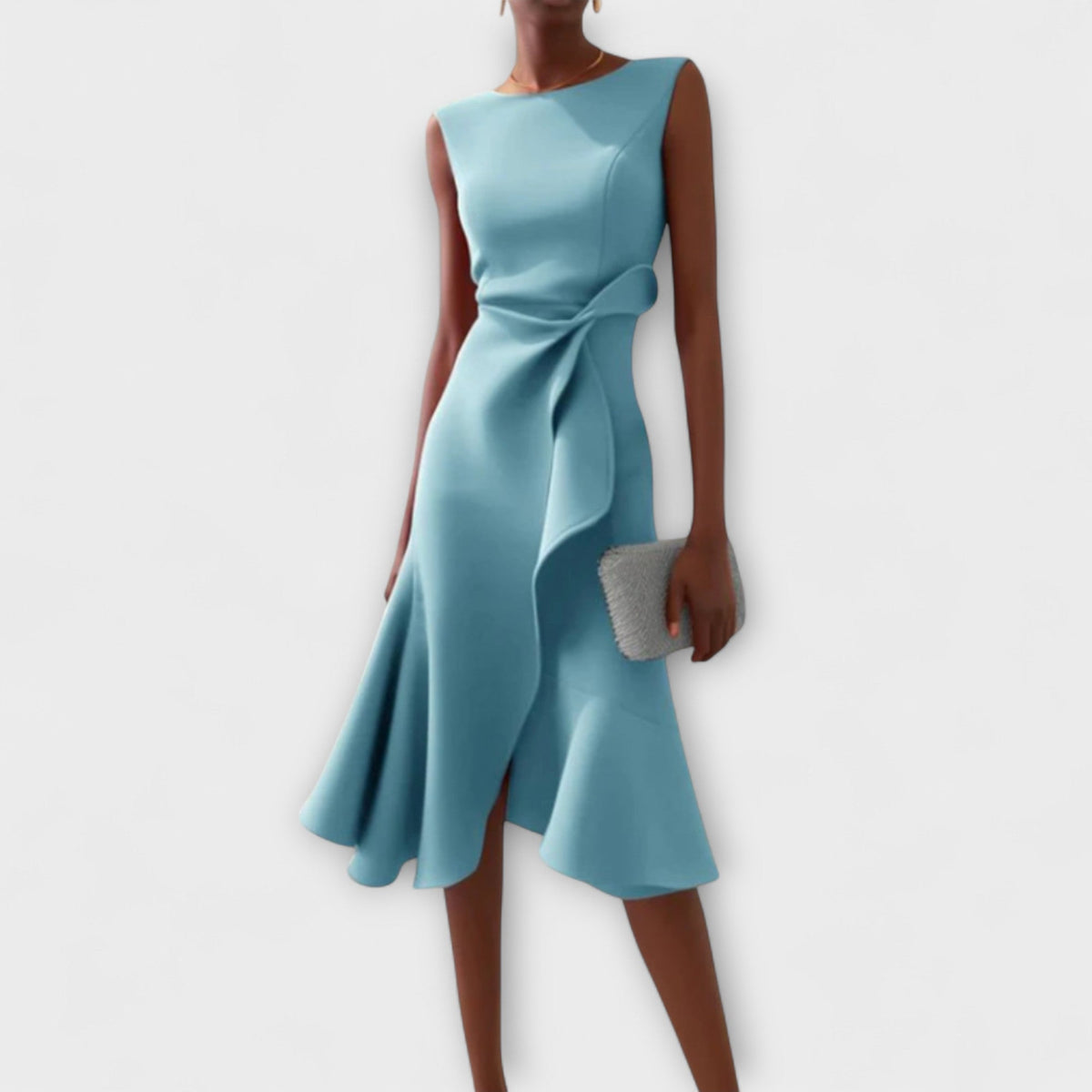 Valeria | Vestido midi drapeado