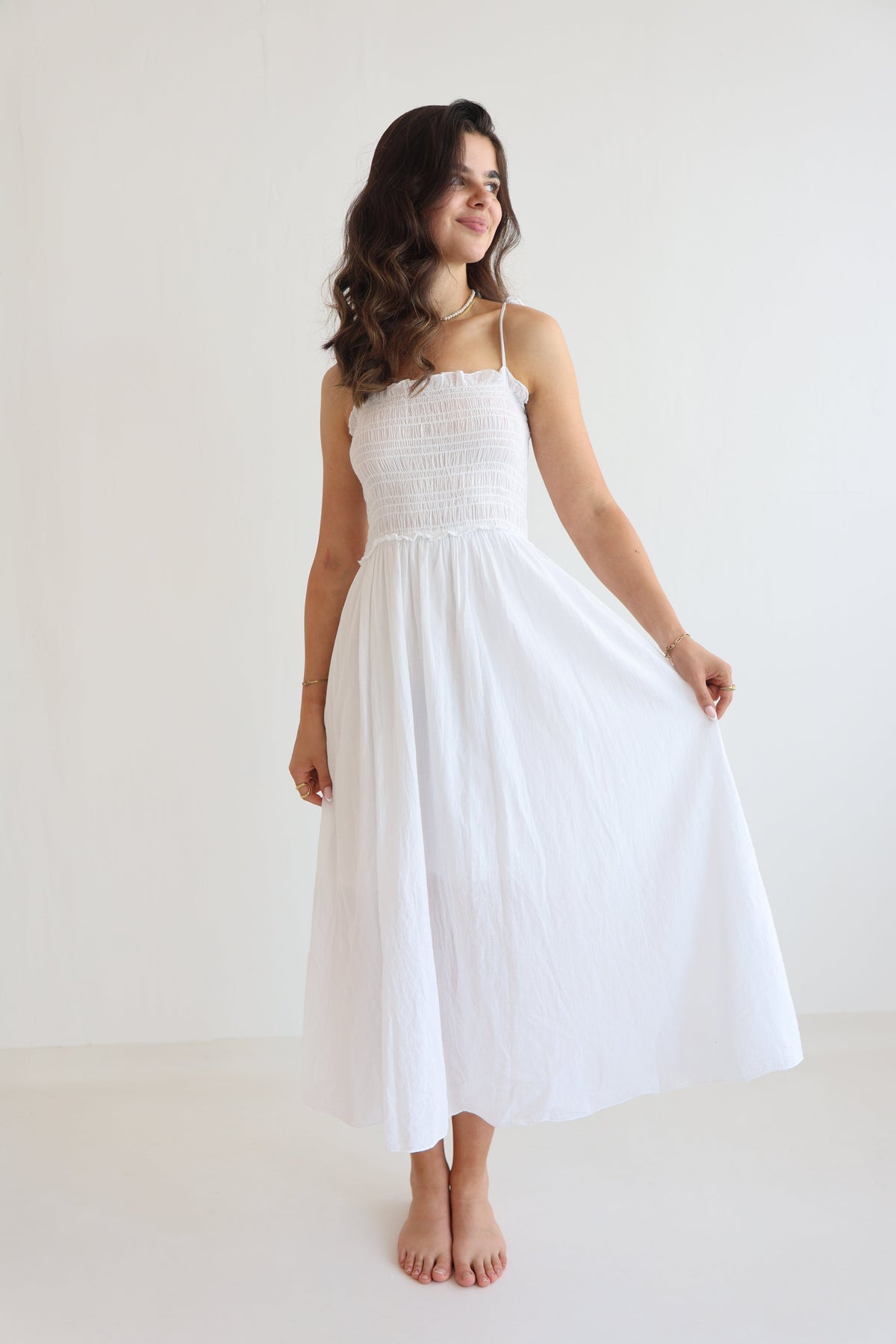 Vestido Midi de Algodón Soft Horizon