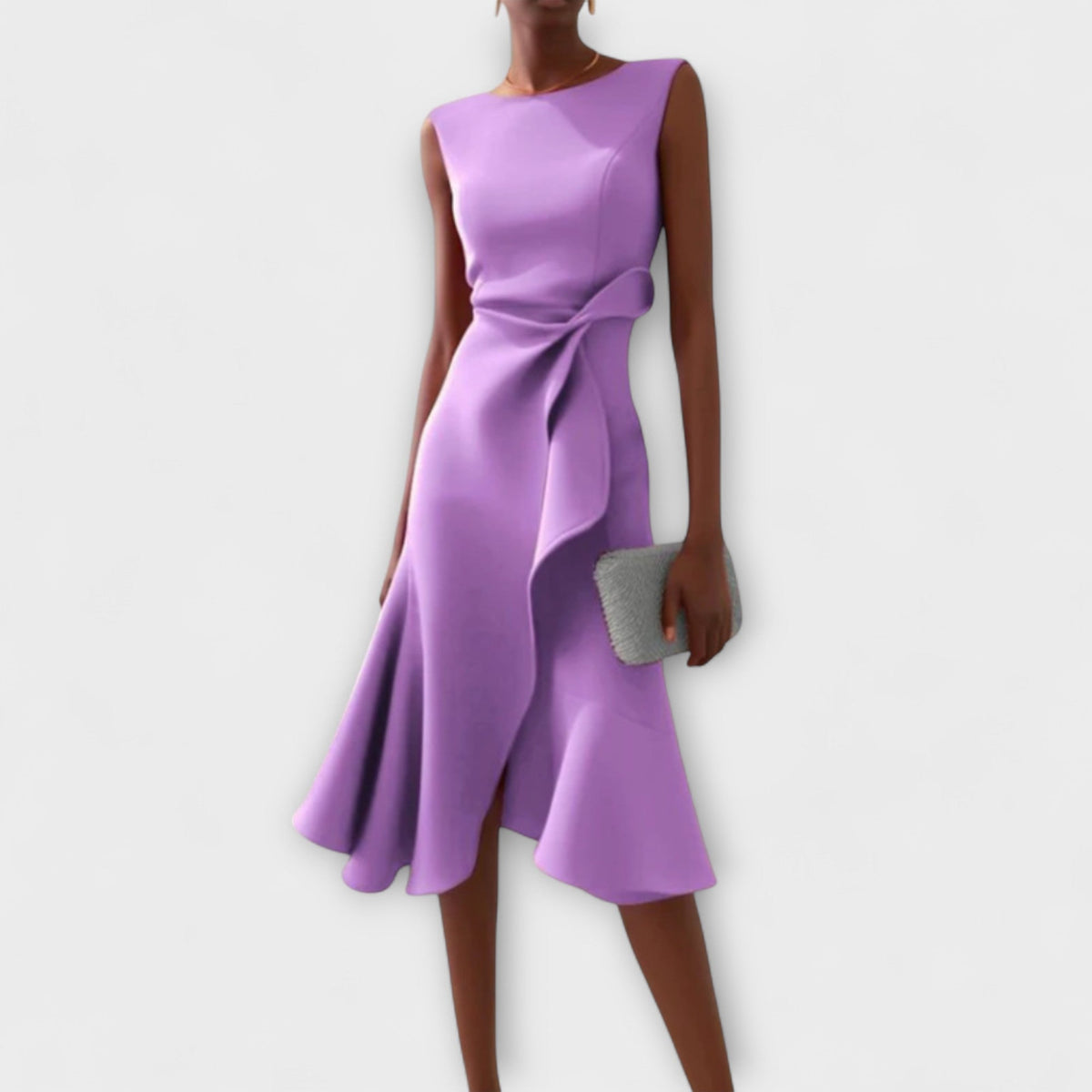 Valeria | Vestido midi drapeado