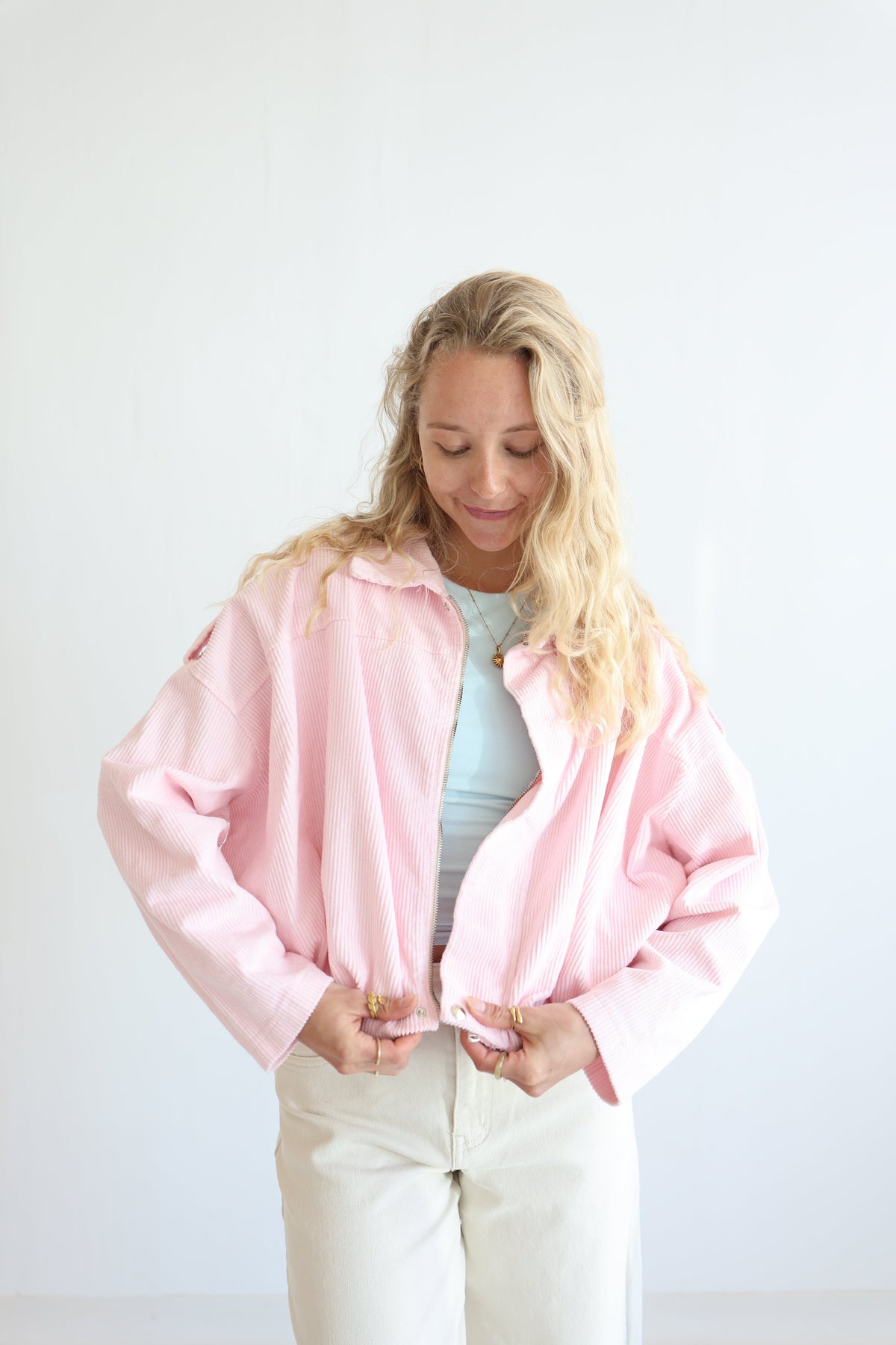 Chaqueta Bomber de Pana Oversize