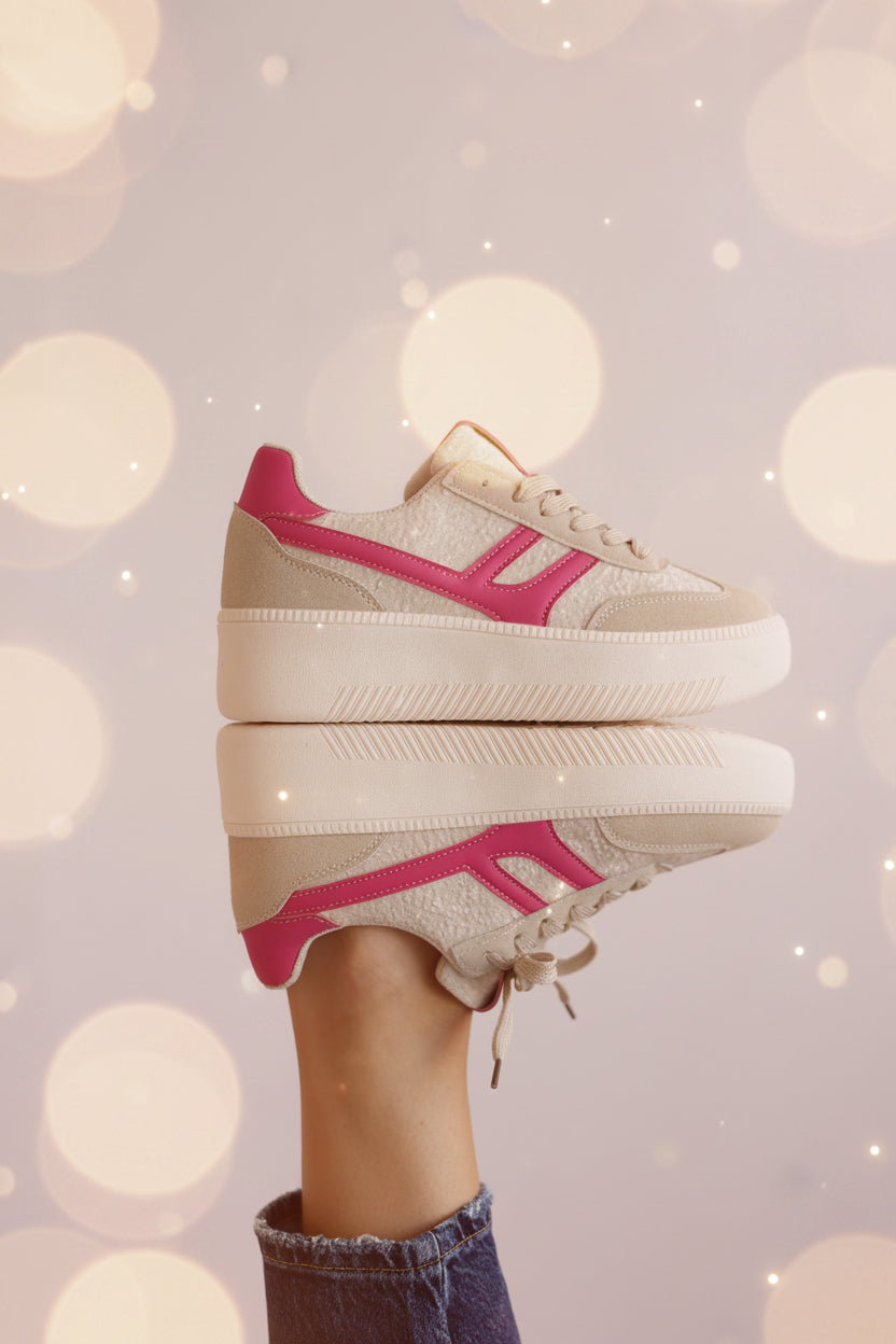Zapatillas Sonrisa Rosa con Plataforma
