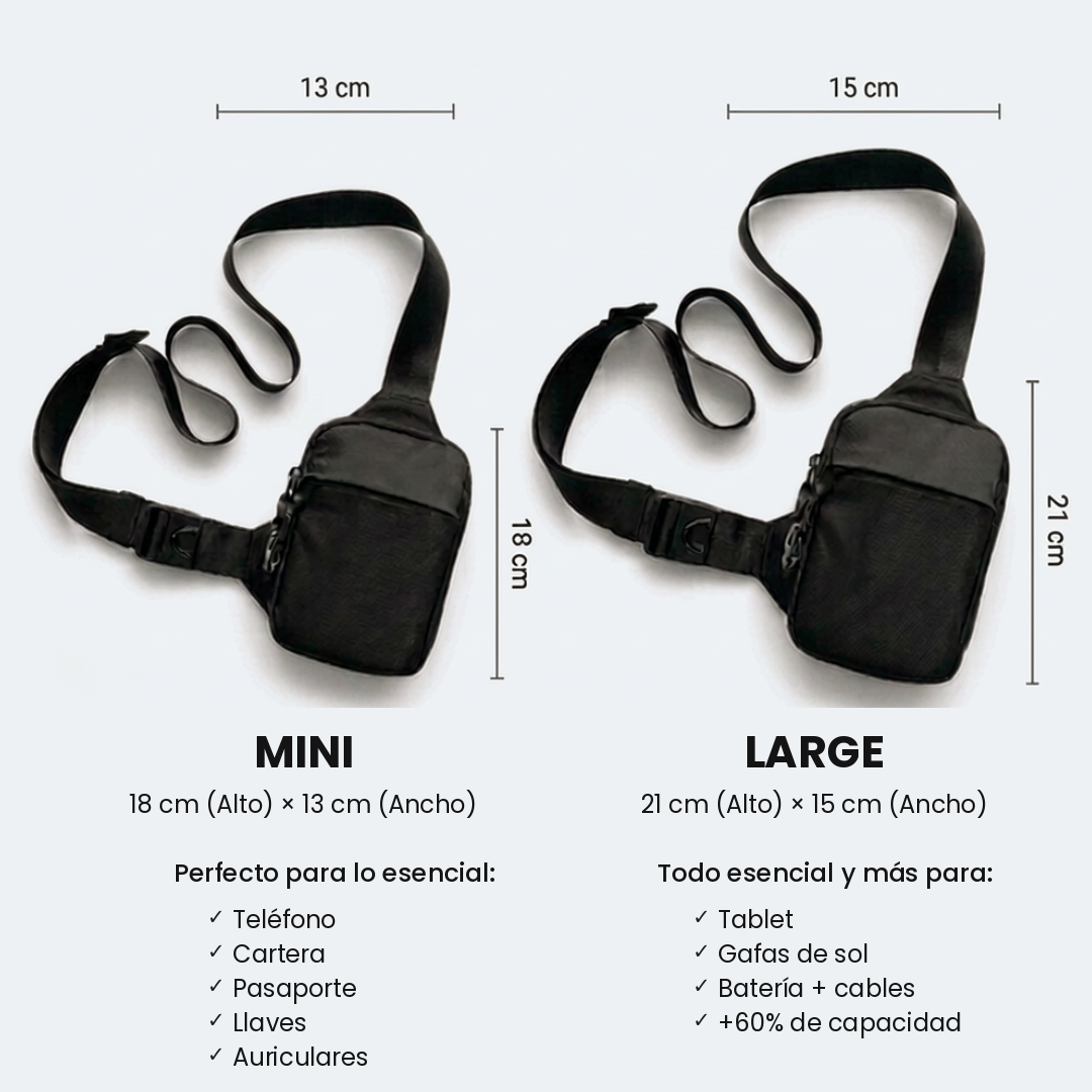 Bolso bandolera antirrobo resistente al agua