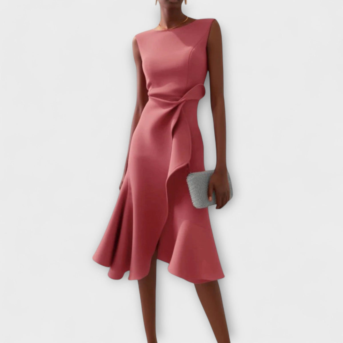 Valeria | Vestido midi drapeado