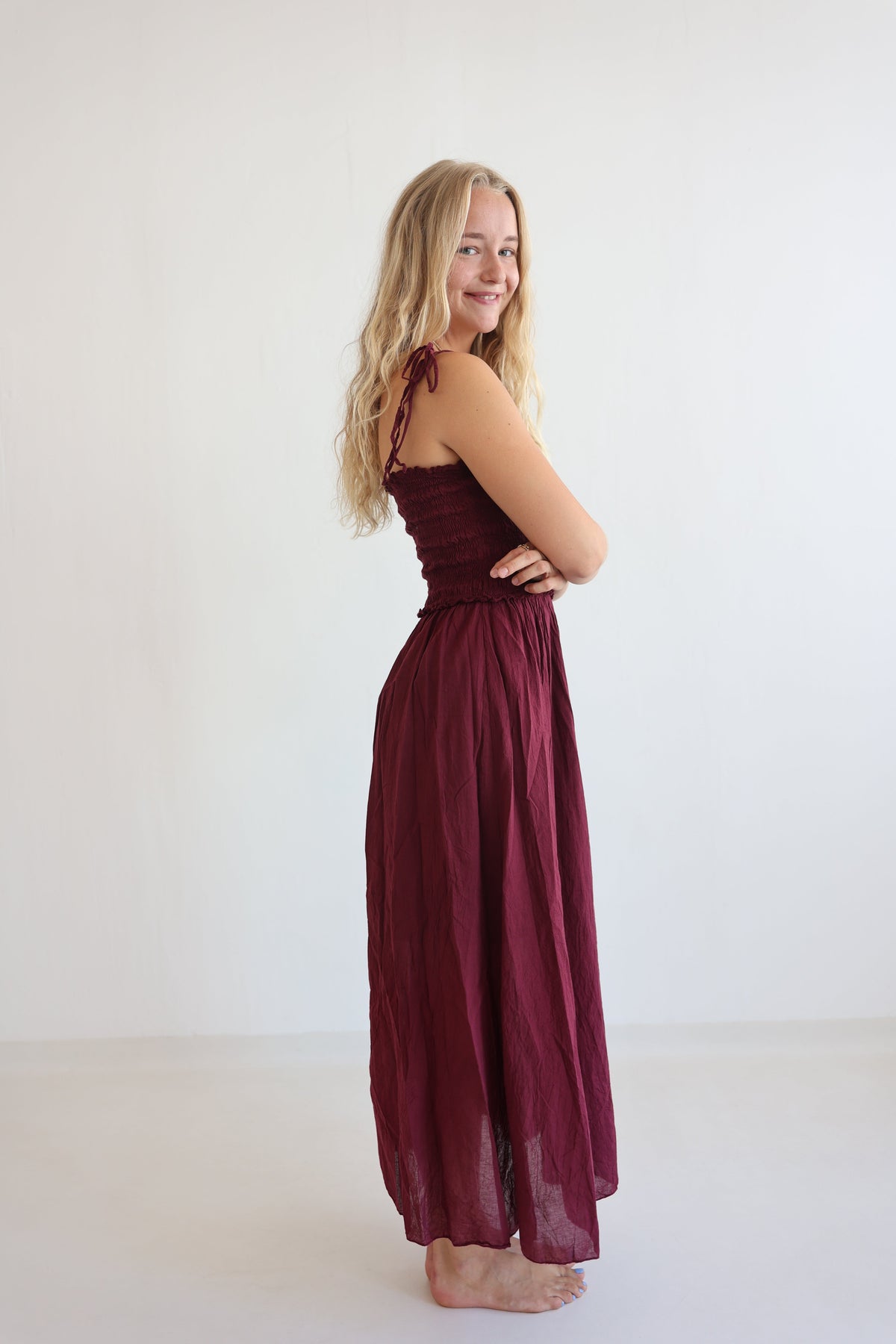 Vestido Midi de Algodón Soft Horizon