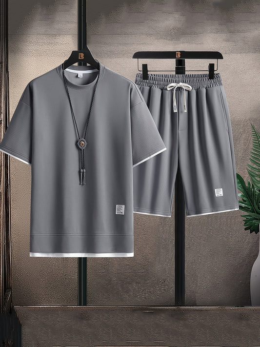 Diego | Conjunto de punto waffle para hombre