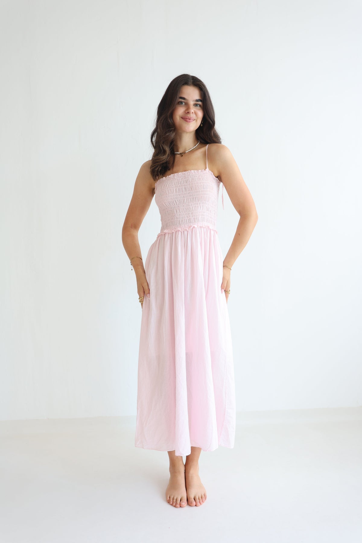 Vestido Midi de Algodón Soft Horizon
