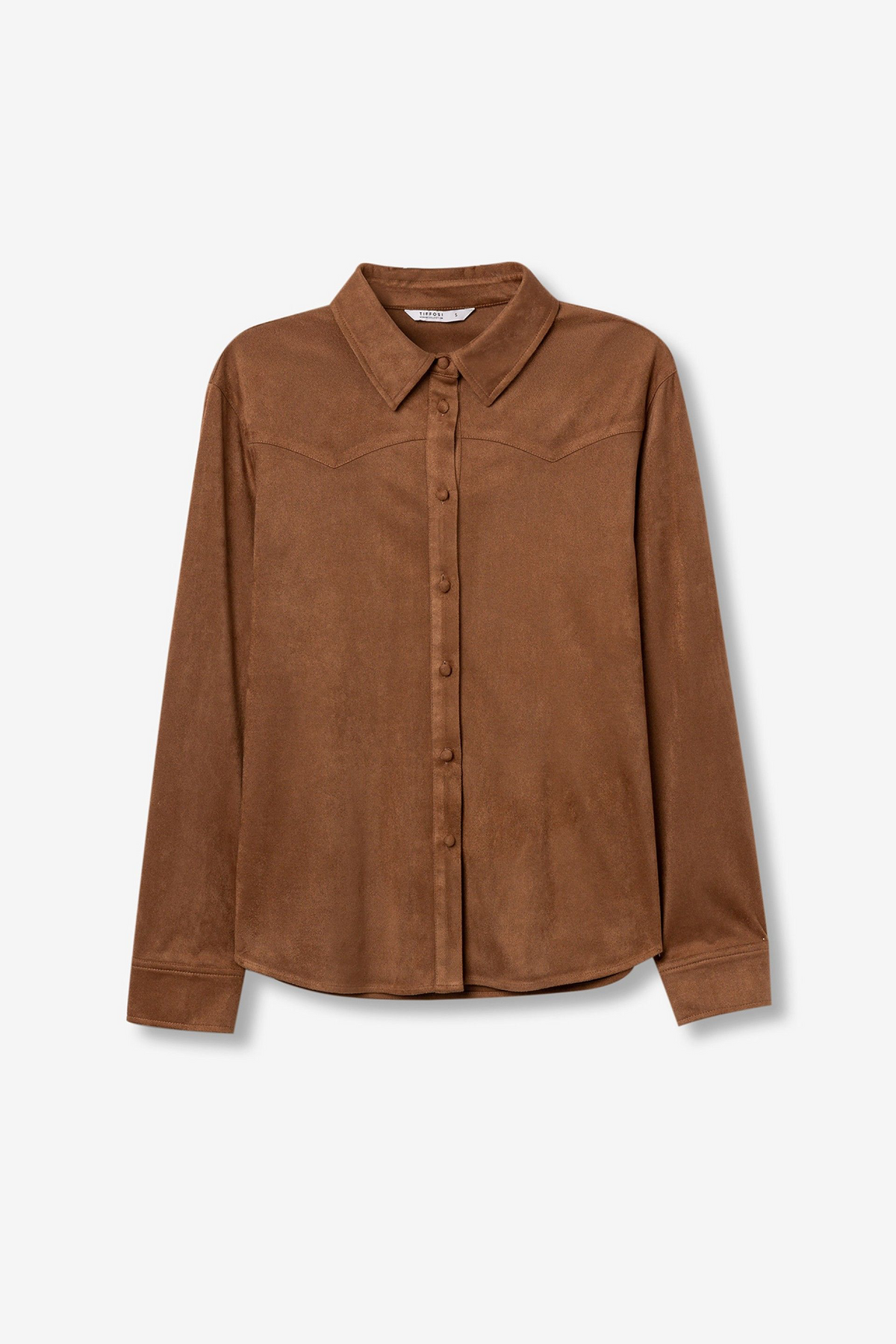 Claudia | Camisa beige de manga larga