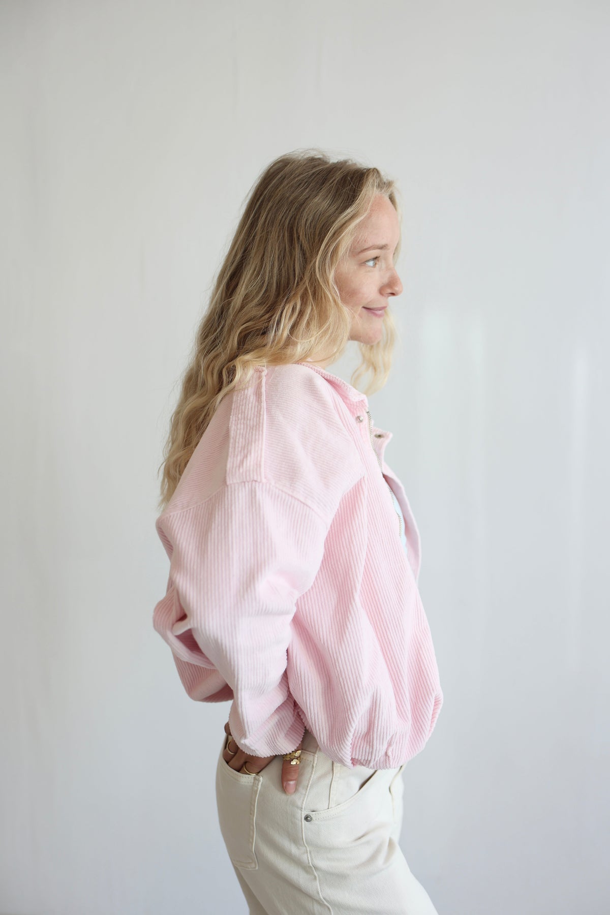 Chaqueta Bomber de Pana Oversize