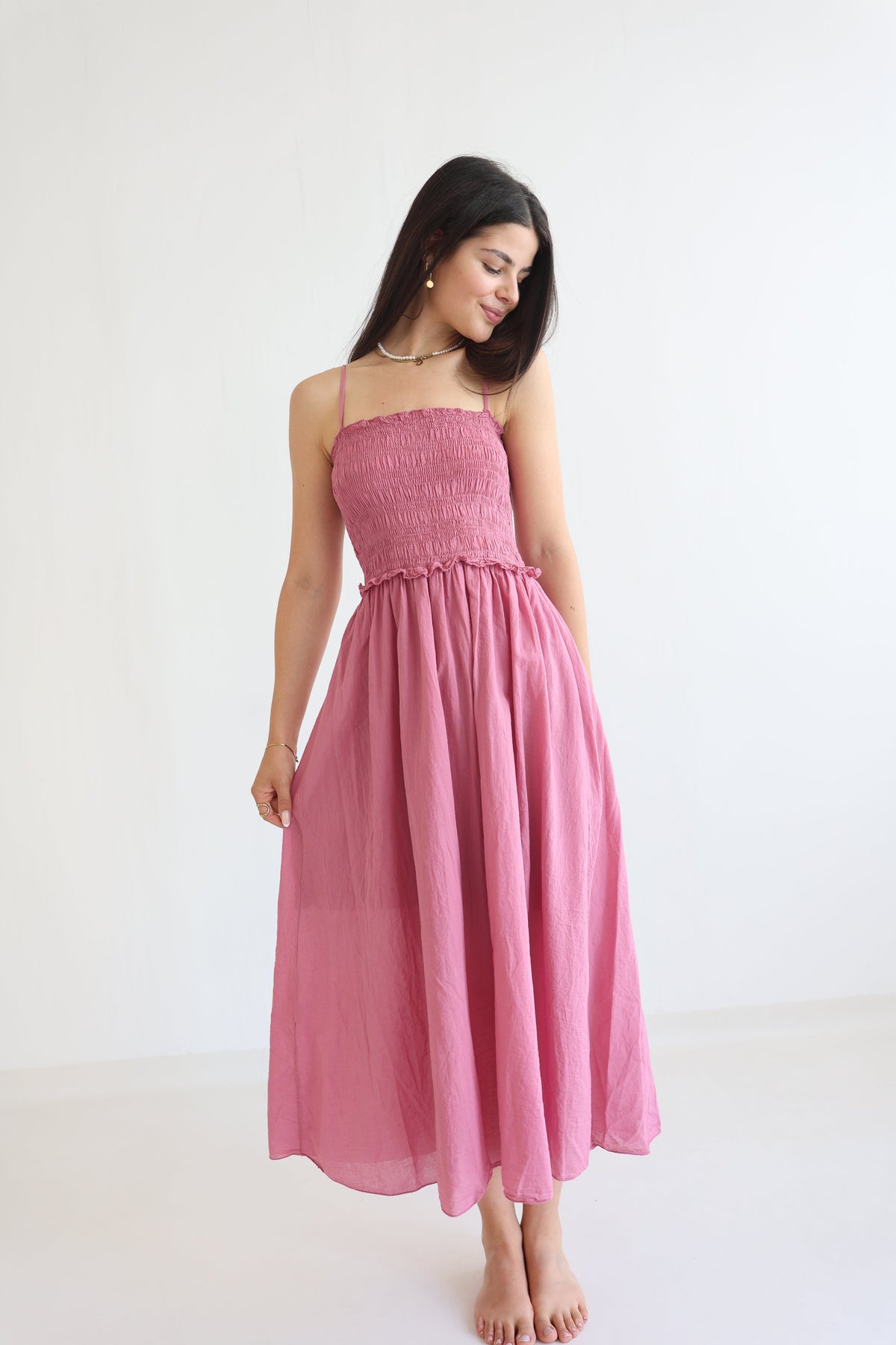 Vestido Midi de Algodón Soft Horizon