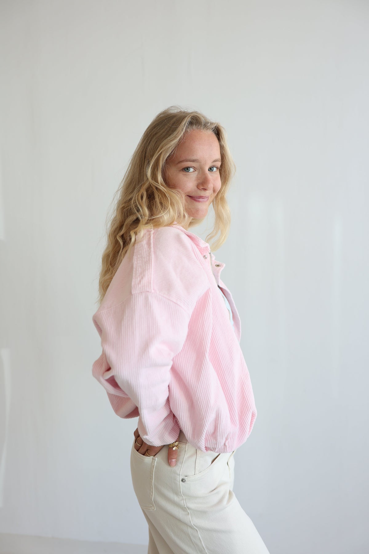 Chaqueta Bomber de Pana Oversize