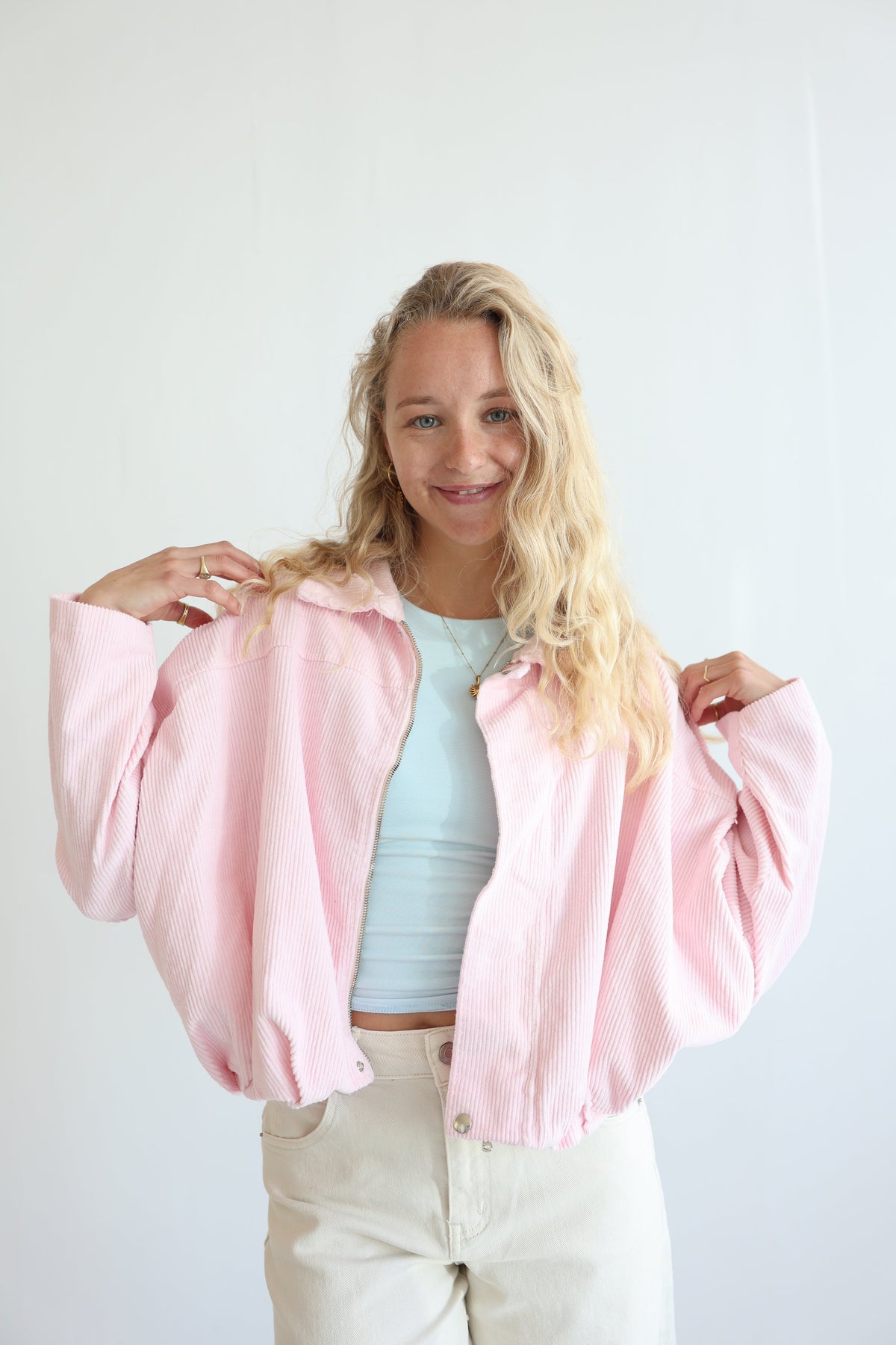 Chaqueta Bomber de Pana Oversize