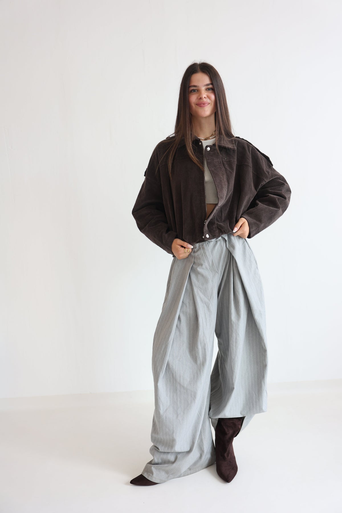 Chaqueta Bomber de Pana Oversize