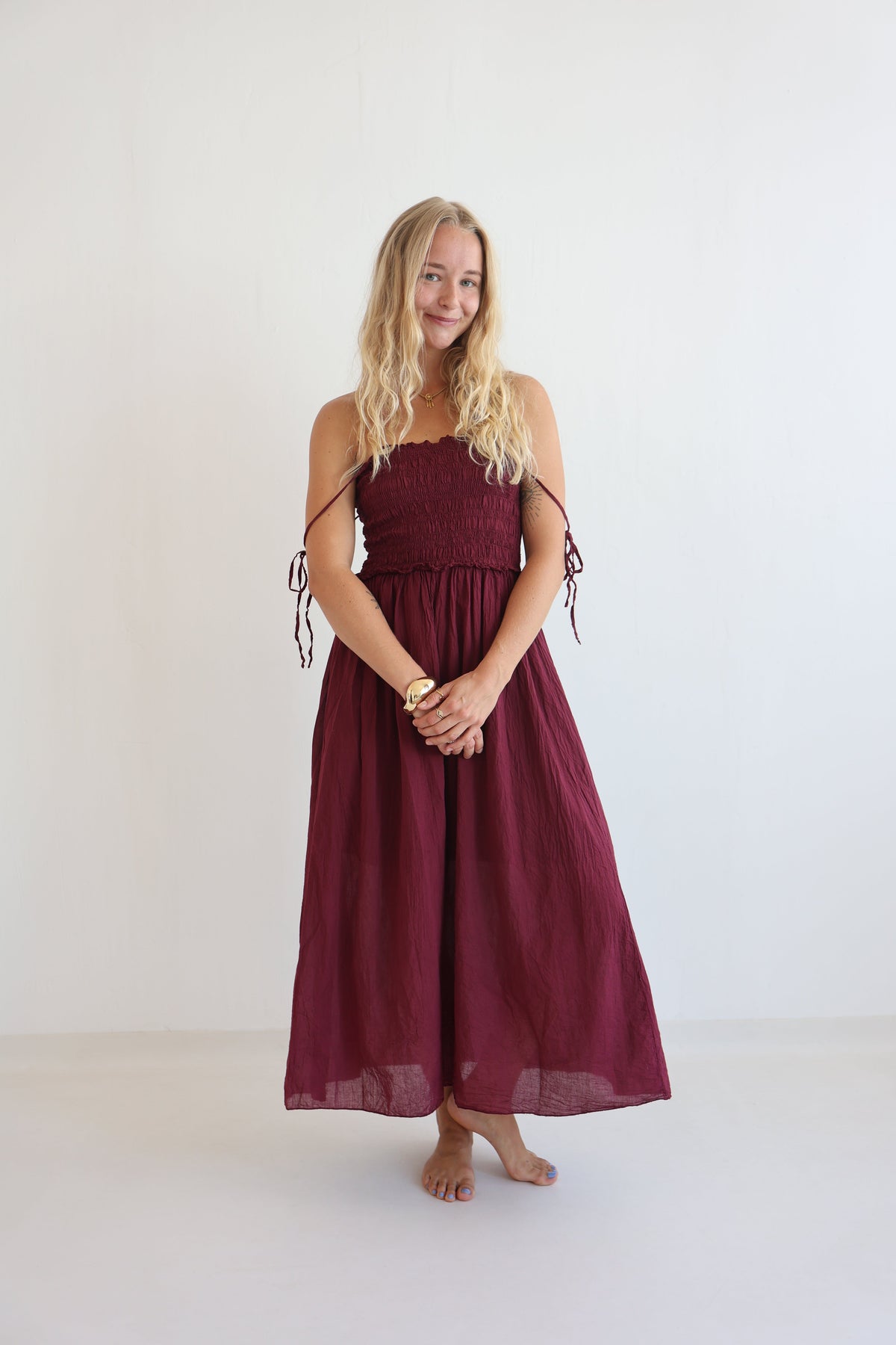 Vestido Midi de Algodón Soft Horizon