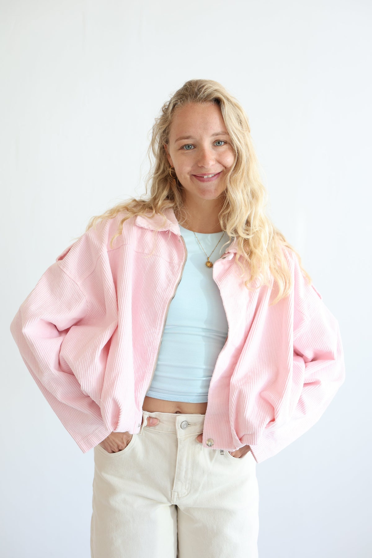 Chaqueta Bomber de Pana Oversize