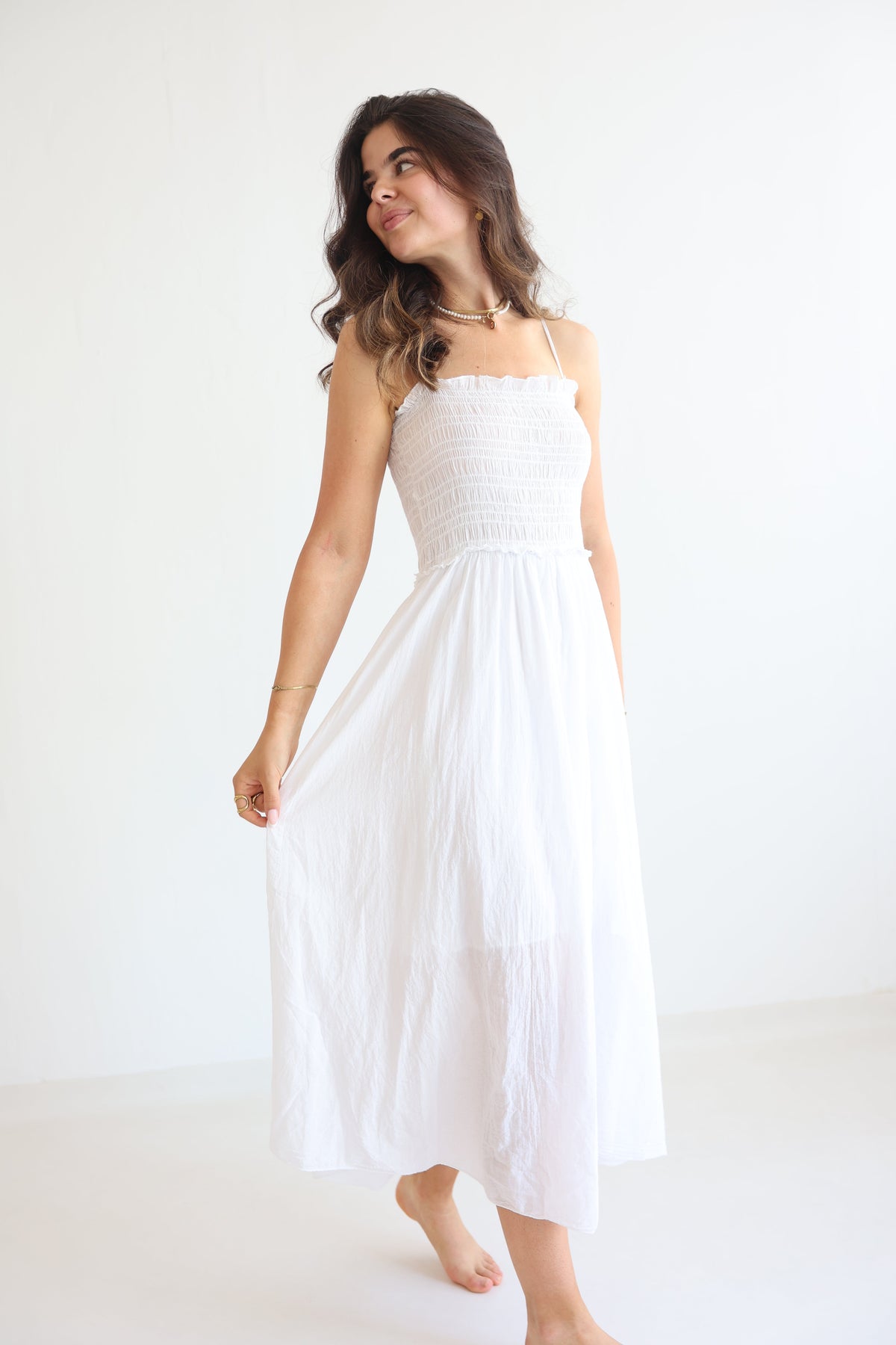 Vestido Midi de Algodón Soft Horizon
