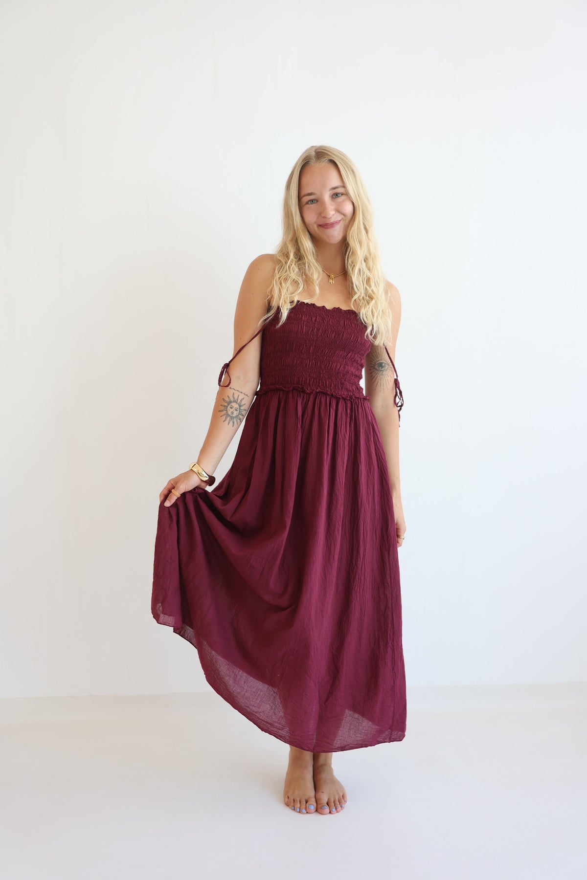 Vestido Midi de Algodón Soft Horizon