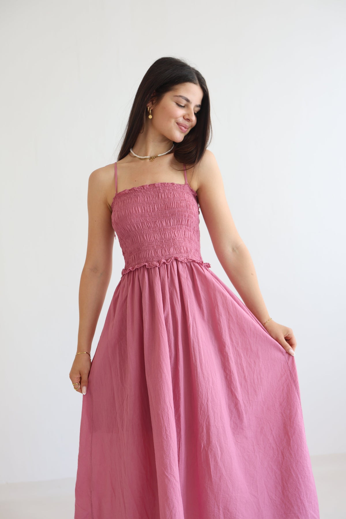 Vestido Midi de Algodón Soft Horizon
