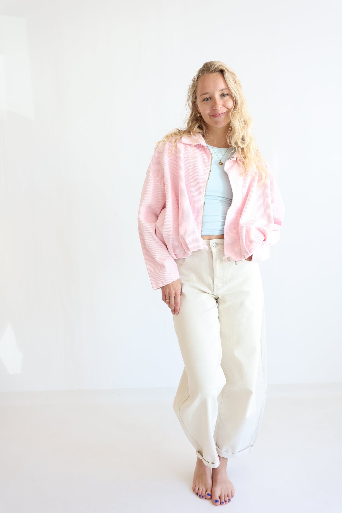 Chaqueta Bomber de Pana Oversize